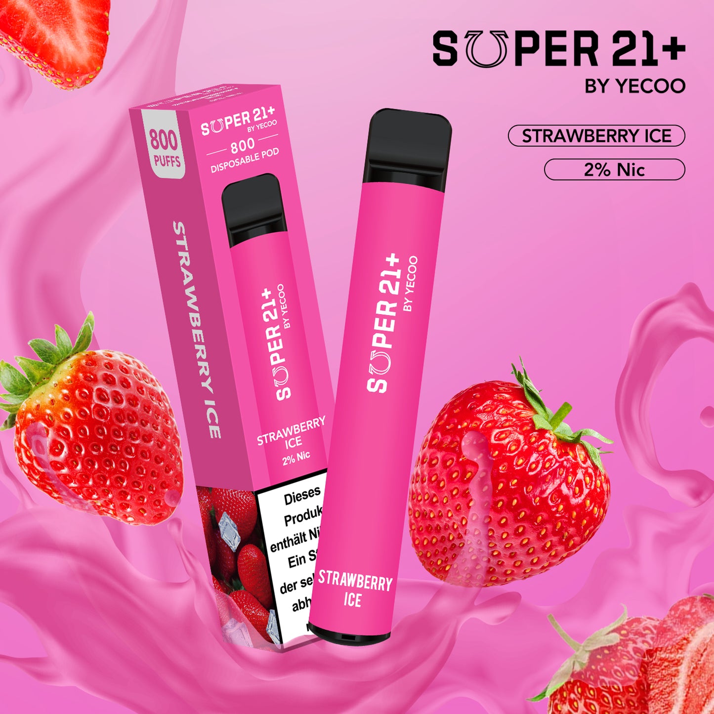 Strawberry Ice (2%) 800 – Super21+
